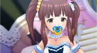 Twitterのtlでデレステのキャラに おしゃぶりをつけるコラが沢山回 Yahoo 知恵袋