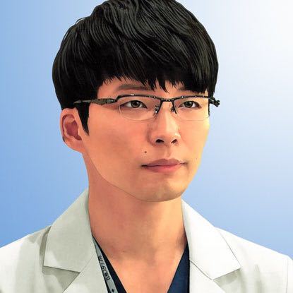 面長 メガネ 髪型