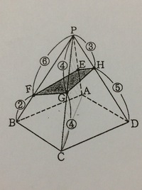 この正四角錐のpとaの体積比の求め方が分かりません 答えは27 19です Yahoo 知恵袋