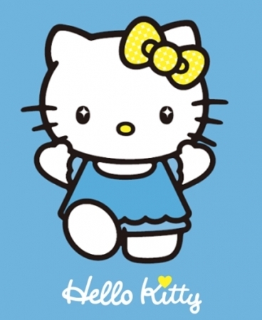 左側に黄色いリボンをつけているキティちゃんが珍しく右側に黄色い