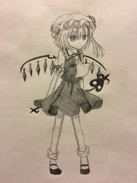 イラスト評価お願いします 東方のフランドールを描きました 小６です Yahoo 知恵袋