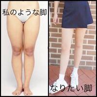 いつか画像右側のような細い脚になりたいのですが 私は今デブなた Yahoo 知恵袋