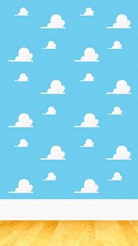 この画像を更に画質良くできますか トイストーリー 雲柄 アンディーの部屋 Yahoo 知恵袋