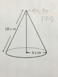 数学で円錐の中心角の求め方を分かりやすく教えてください 側面積 Yahoo 知恵袋