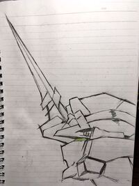 ユニコーンガンダムを描いてみたのですが もっと立体的に描きたいです Yahoo 知恵袋