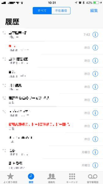 iPhoneの電話の履歴の右側にある丸にiのマークはなんという名前と意味 