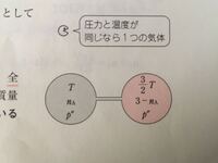 熱力学の質問です コックが開いてたら2つの容器の気体の温度と圧力が Yahoo 知恵袋