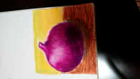 アクリル絵の具で透明水彩風で紫玉ねぎを描いたんですが わかりますかね Yahoo 知恵袋