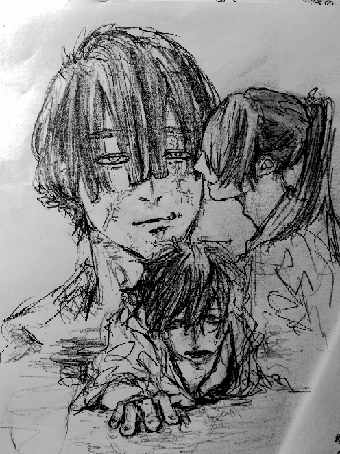 適当な紙に適当に描いた絵です 適当な紙に適当に