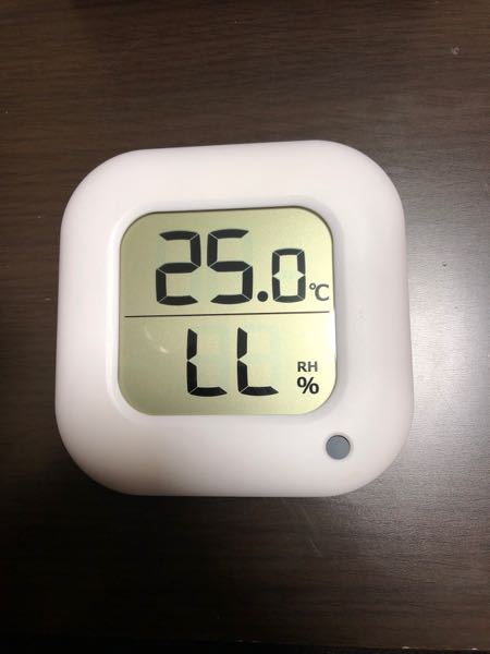 OHMの温湿度計を購入しましたが、湿度がLL%と表示されていて 