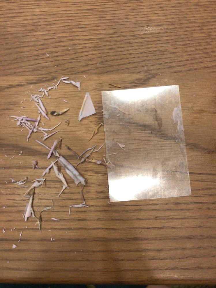 透明トレカを作ろうとしました家の印刷機で写真を印刷して水に濡らし 