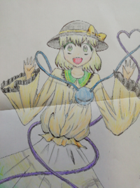 東方の古明地こいしを描いてみました 何歳が書いた絵に見えるか Yahoo 知恵袋