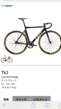 ピストバイクについてフェルトTk2を買おうと思っていますブレーキ付け