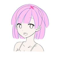 髪の毛の イラストについて質問です 右上のように髪がなびく感じで描きたい Yahoo 知恵袋
