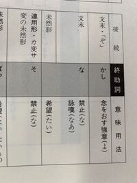 文末 な も未然形 な も禁止 詠嘆 希望の意味があるということですか Yahoo 知恵袋