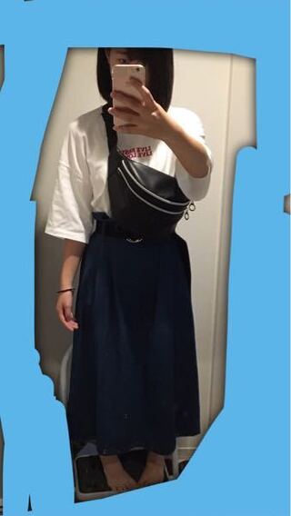 40 代 パーカー ロング スカート ださい ファッション写真21