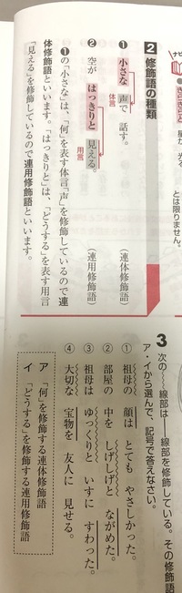 中学1年の国語の文法の 修飾 被修飾の関係 がよく分かりません テスト Yahoo 知恵袋