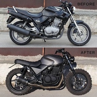 Cb400sfをスクランブラー風にしたいのですが その場合シートカ Yahoo 知恵袋