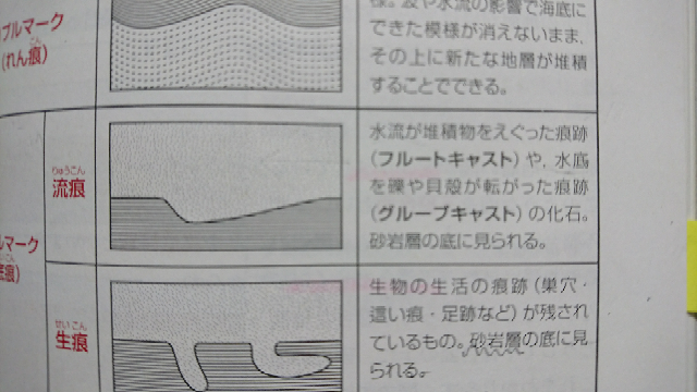 地学基礎の質問です 下の写真の流痕についてで 水は右左どっち Yahoo 知恵袋