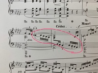 亜麻色の髪の乙女の弾き方について質問です 真ん中の段の1小節目の赤丸内の弾き Yahoo 知恵袋