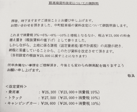 駐車場の便乗値上げについて 現在23000円で駐車場を借りています 契 お金にまつわるお悩みなら 教えて お金の先生 Yahoo ファイナンス