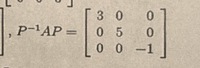 対角化行列を求める問題について。
固有値λが例えば、-1,5,3だった場合、
行列に直したときの順番には決まりがありますか？
解答にはこのようにしか書いてないのですが、、 