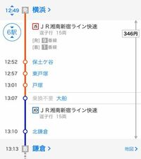 横浜から鎌倉の電車なんですが この青い線はなんですか デタラ Yahoo 知恵袋