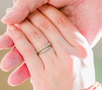 この重ね付けどう思いますか 結婚指輪 婚約指輪を重ね付けした時に 隙 Yahoo 知恵袋