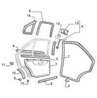 車の部品の名前を教えてください ドアを開けたときにボディー側のドアの枠に Yahoo 知恵袋