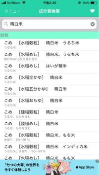 精白米のこめの栄養価計算したい時どれを使えば良いのですか ど忘れしてしまって Yahoo 知恵袋