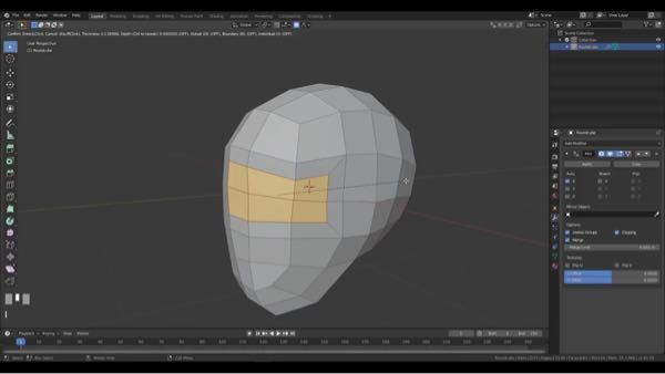 Blenderの面を差し込む機能 について 下記の動画にて7分50秒頃に Yahoo 知恵袋