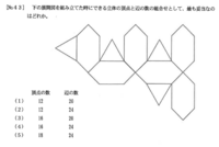 公務員試験図形把握の問題です 下の展開図を組み立てた時にできる立体の頂点と辺 Yahoo 知恵袋