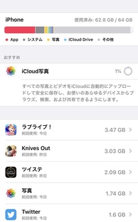 Iphoneストレージ容量のことで困ってますどうしたら容量減らせますか 写真 Yahoo 知恵袋