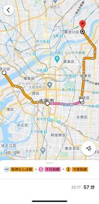 大阪の今里筋線のだいどう豊里から 阪神の福駅まで毎回通勤するのです Yahoo 知恵袋