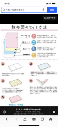 西松屋のベビー布団を購入しました そこで順番なのですが敷布団 汗取りパッド Yahoo 知恵袋