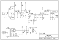 真空管ギターアンプを自作したのですが
ホワイトノイズとポツポツとした音が
消せずに困っています。。

ゲインツマミを回すとノイズの音量が変わるので
（ゲイン0でノイズも完全に消える ）初段の電圧増幅で
問題を抱えていると思っていますが、原因が分かりません。

試したことは
·初段の増幅器と次段のカソードフォロアの真空管ソケット交換
·アース母線の引き直し
·プレート電源...