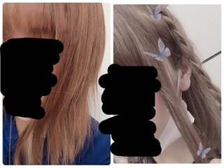 市販 通販 ドンキなどの髪染め染料で 元左の髪色から右の髪色 Yahoo 知恵袋