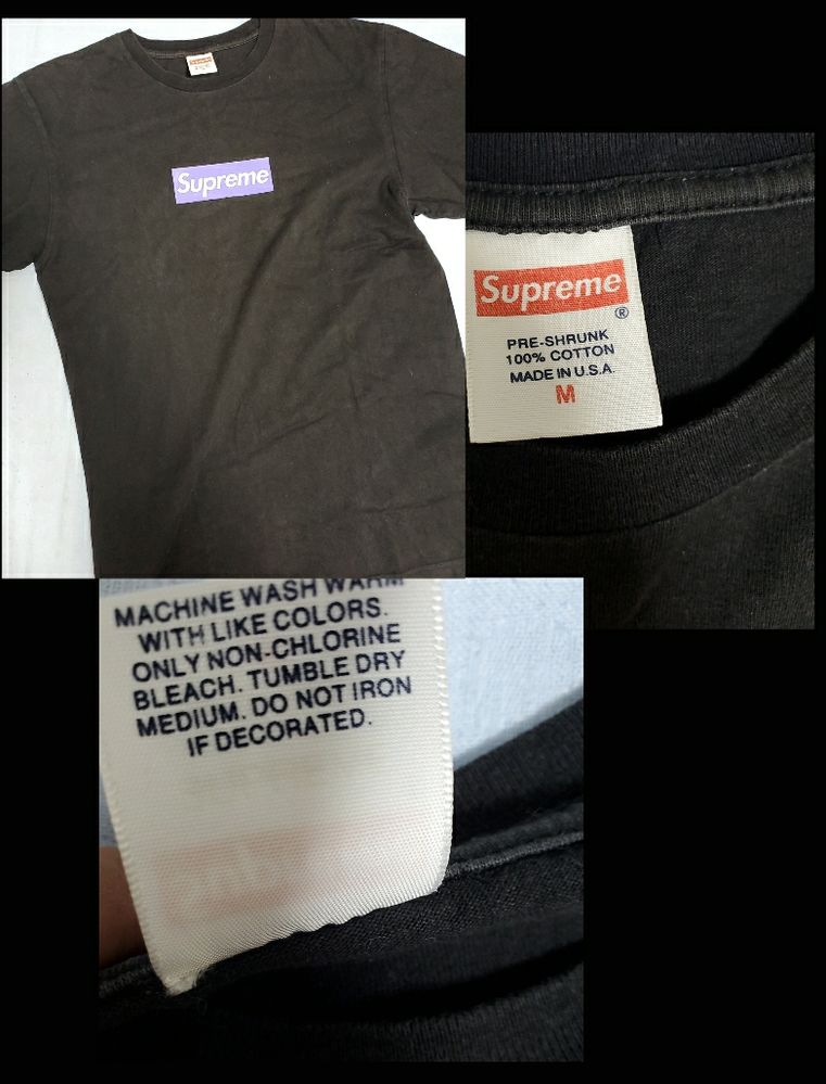 家にsupremeのボックスロゴtシャツがあり タグ裏にもsupremeと薄く Yahoo 知恵袋