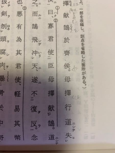 漢文 棒線部②の書き下しと現代語訳を教えてください - 劉向「説苑