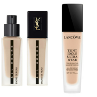 化粧下地　ファンデ- LANCOME, DECORTE, YSL イブサンローランのファンデーションかランコムかコスメデコルテ