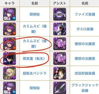 パズドラのfateコラボの桜のテンプレパで 下の画像の丸ついてるキ Yahoo 知恵袋