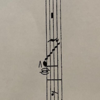 アルトサックスの楽譜に出てくる記号で質問です 写真のシから右下に伸びている記 Yahoo 知恵袋