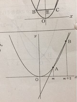 図のように関数y X2乗とy Ax Bのグラフが 2点a Bで交わ Yahoo 知恵袋