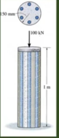 図に示すような鉄筋コンクリート 鉄筋6本 の円柱に 100knの圧縮力が作用 Yahoo 知恵袋