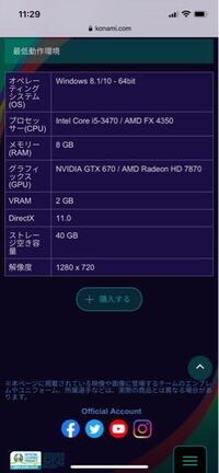 ウイイレ21のpc版を買うか検討中なんですが Vram以外のス Yahoo 知恵袋