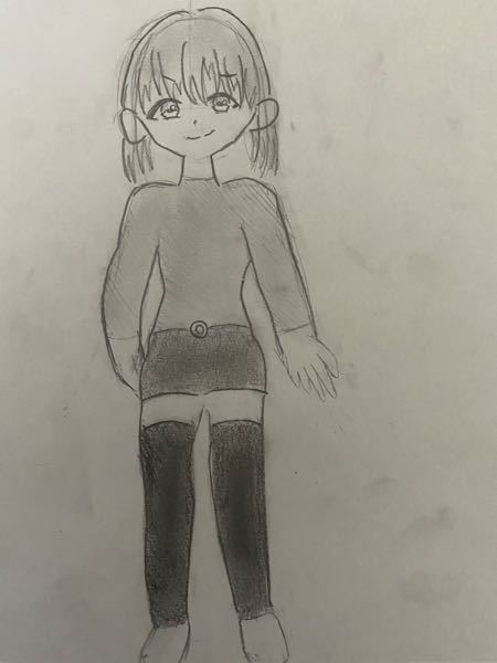 イラストの評価？お願いします。 私はすごく絵が下手です。この程度で絵カテのみなさんに見せるのも失礼かなとおもったのですが、どんな練習をすれば良いか分からなかったので質問させていただきました ①この絵のレベルの人はどんな練習をすればいいか ②全身を描くべきか、特定の部位を集中して練習すべきか ③この絵をよりよくするにはどうすれば良いか 不快になったら閉じてください！ほんとにこの程度ですみません