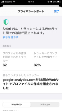 これは何が起こってるんですか トラッカーとは何ですか Safari Yahoo 知恵袋