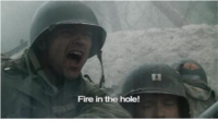 プライベートライアンという映画の一部で 「点火ーーー！！」
と叫んでドイツ軍の塹壕の一部が
吹き飛びました…

この爆弾の名称は何というのですか？

分かる方いますか？

※分厚いコンクリートを撃破出来る
かなりの破壊力がある爆弾かとは思います。