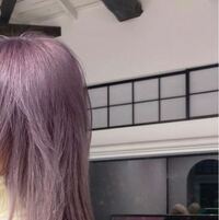 先週この写真の髪色にしたのですが、色持ちを良くするためには紫系のカラーシャンプーを使うべきか、また紫系のカラートリートメントを使うべきかどっちがいいのでしょうか？ 濃く紫が入るのは嫌で薄いラベンダーカラーを維持したいです、、、（；＿；）