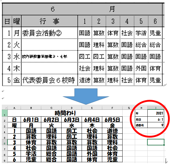 エクセルで時間割作成をしたいです どなたか教えてください 下 Yahoo 知恵袋